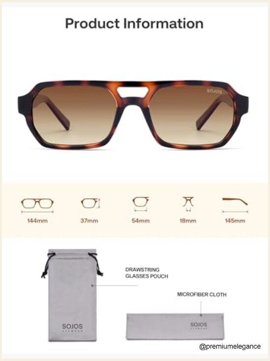 Trendy TR90 Polarized Aviator Sunglasses Retro Rectangle Shades Unisex main image 7